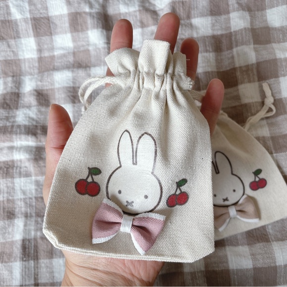 Miffy face ribbon mini Kinchaku bag pouch - Picture 4 of 9